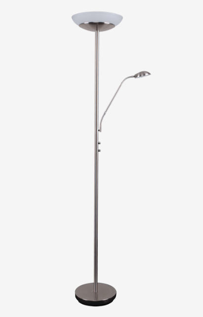 EDEN MOTHER & CHILD FLOOR LAMP SATIN CHROME